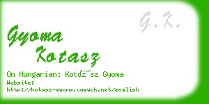 gyoma kotasz business card